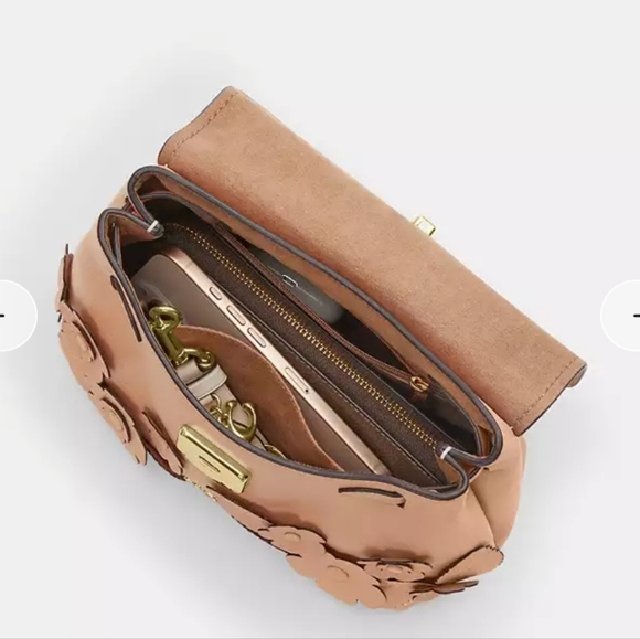 Coach Emory Top Handle Satchel in Blush Pink Floral Appliqué - Picture 3 of 8